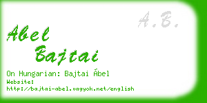 abel bajtai business card